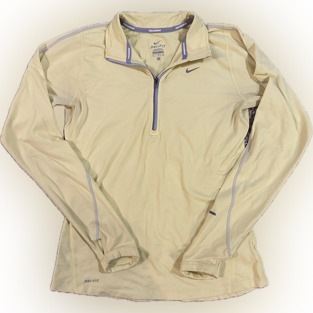 Nike Dri-FIT Running Yellow Quarter zip